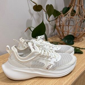 APL Euphoria White Knit Mesh Lace-Up Athletic Sneakers